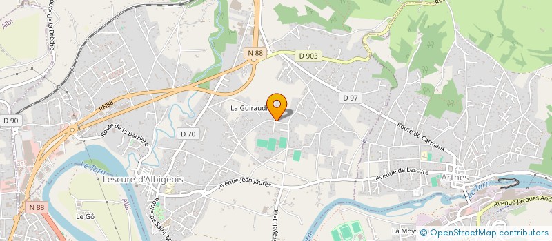 localisation de l'entreprise SCI DES PRATS  LESCURE-D'ALBIGEOIS