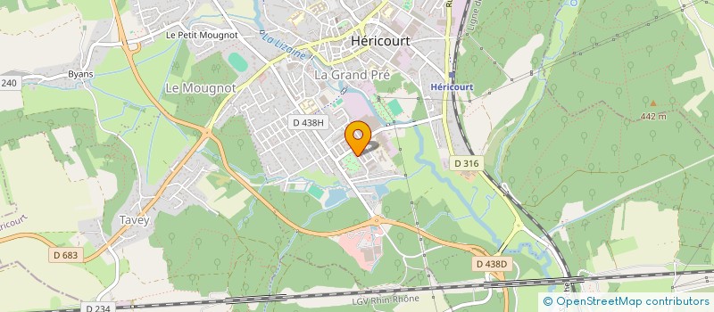 localisation de l'entreprise SCI DES PRES  HERICOURT