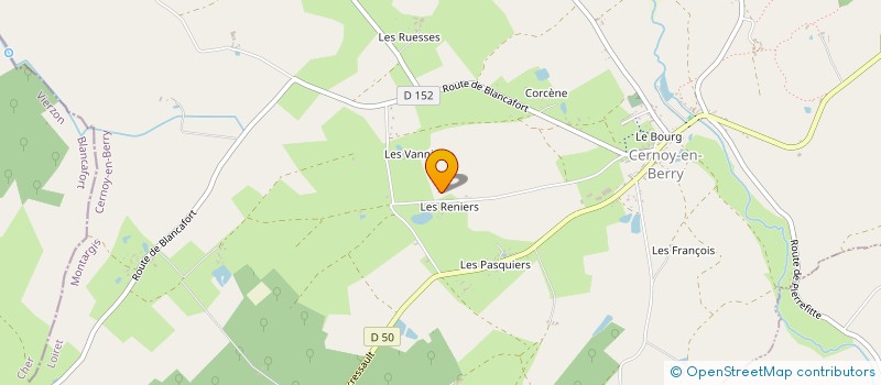 localisation de l'entreprise SCI DES PRES DE CHEVIGNY à CERNOY-EN-BERRY