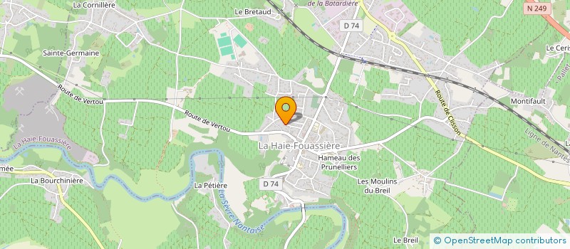 localisation de l'entreprise SCI DES PRES DU BOURG  LA HAIE-FOUASSIERE