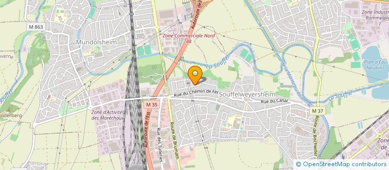 localisation de l'entreprise SCI DES PRIMEVERES  SOUFFELWEYERSHEIM