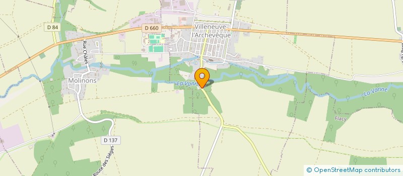 localisation de l'entreprise SCI DES QUATRE  VILLENEUVE-L'ARCHEVEQUE