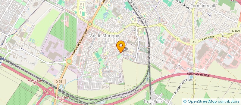 localisation de l'entreprise SCI DES QUATRE AS  REIMS