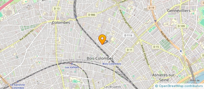 localisation de l'entreprise SCI DES QUATRE CHEMINS à BOIS-COLOMBES