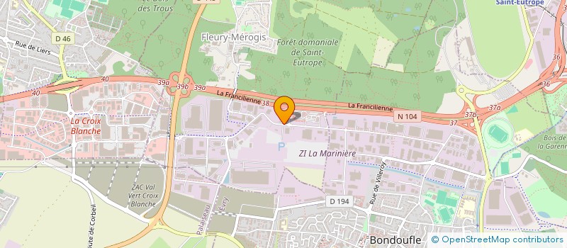localisation de l'entreprise SCI DES QUATRE CHEMINS à FLEURY-MEROGIS