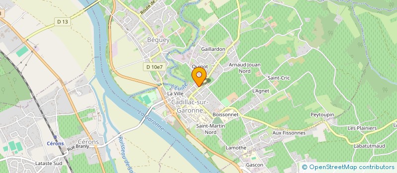 localisation de l'entreprise SCI DES QUATRE ECUS  CADILLAC-SUR-GARONNE