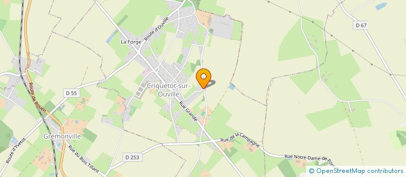 localisation de l'entreprise SCI DES QUATRE FERS  CRIQUETOT-SUR-OUVILLE