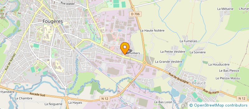 localisation de l'entreprise SCI DES QUATRE G  FOUGERES