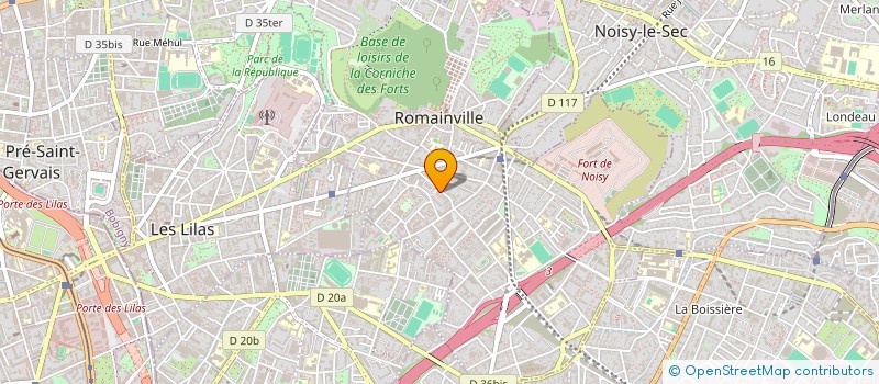 localisation de l'entreprise SCI DES QUATRE M à ROMAINVILLE