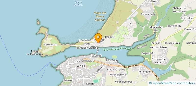 localisation de l'entreprise SCI DES QUATRE VENTS  LE CONQUET