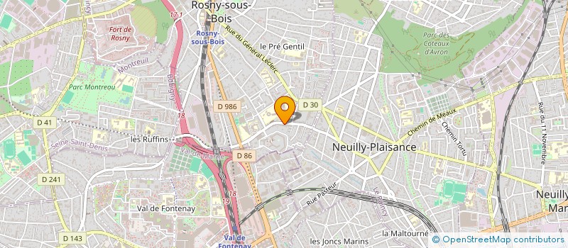 localisation de l'entreprise SCI DES QUATRE VENTS à ROSNY-SOUS-BOIS