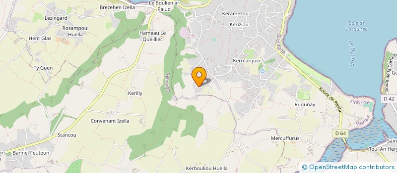 localisation de l'entreprise SCI DES QUATRE VENTS  LOCQUIREC