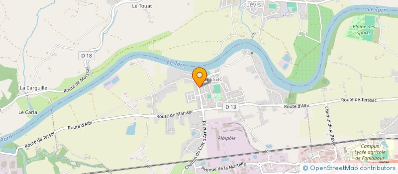 localisation de l'entreprise SCI DES QUATRE VENTS  TERSSAC