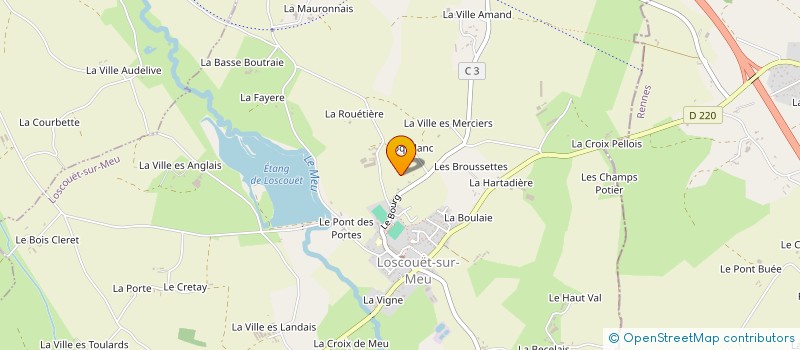 localisation de l'entreprise SCI DES RABINES  MERDRIGNAC