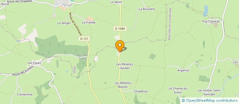 localisation de l'entreprise SCI DES RIBIERES  MARCILLAT-EN-COMBRAILLE