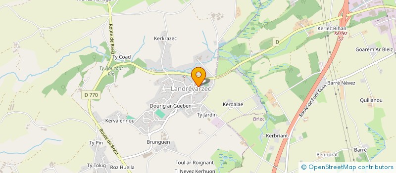 localisation de l'entreprise SCI DES RIVES DE L'ELORN  BRIEC