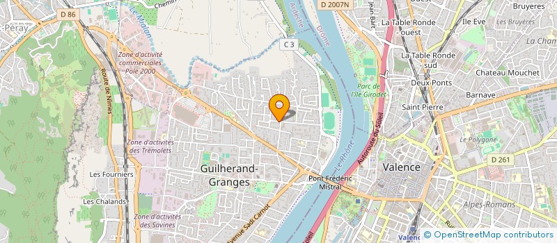 localisation de l'entreprise SCI DES RIVES DU RHONE à GUILHERAND-GRANGES