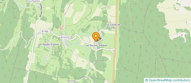 localisation de l'entreprise SCI DES ROCHES  ALIEZE