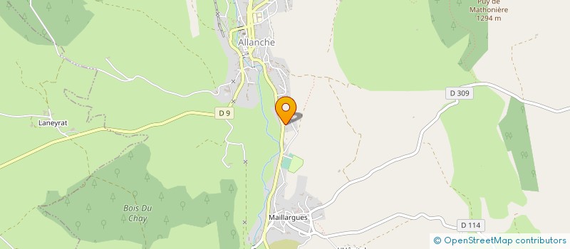 localisation de l'entreprise SCI DES ROCHES NOIRES à ALLANCHE