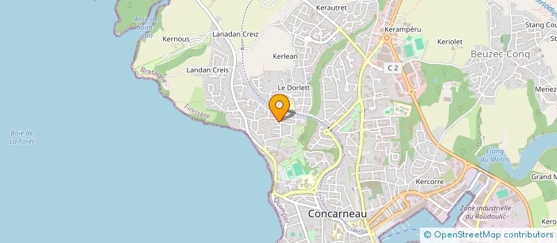 localisation de l'entreprise SCI DES ROSES  CONCARNEAU