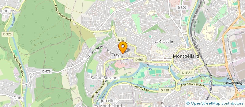 localisation de l'entreprise SCI DES ROSES  MONTBELIARD