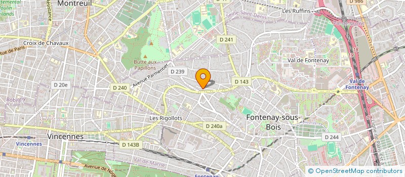 localisation de l'entreprise SCI DES ROSETTES à FONTENAY-SOUS-BOIS