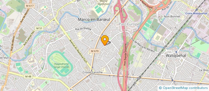 localisation de l'entreprise SCI DES ROSIERS à MARCQ-EN-BARŒUL
