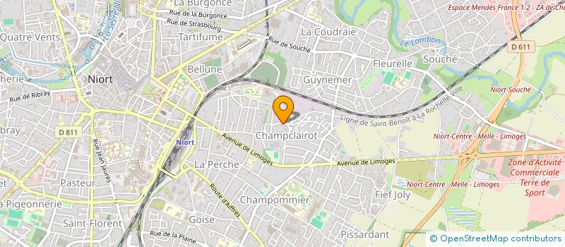 localisation de l'entreprise SCI DES ROSIERS à NIORT