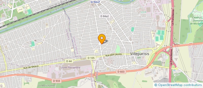 localisation de l'entreprise SCI DES ROSSIGNOLS  VILLEPARISIS