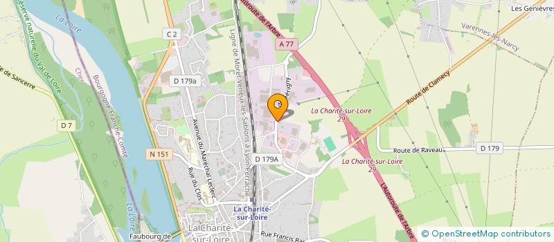 localisation de l'entreprise SCI DES ROZES  LA CHARITE-SUR-LOIRE