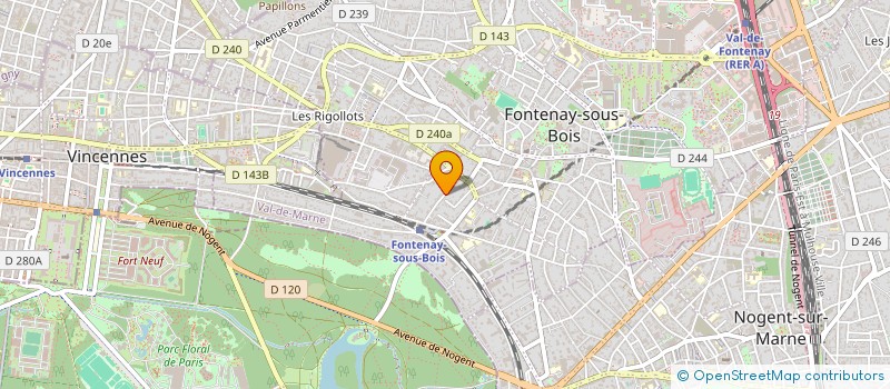 localisation de l'entreprise SCI DES RUES JACQUARD ET D'ISLY à FONTENAY-SOUS-BOIS