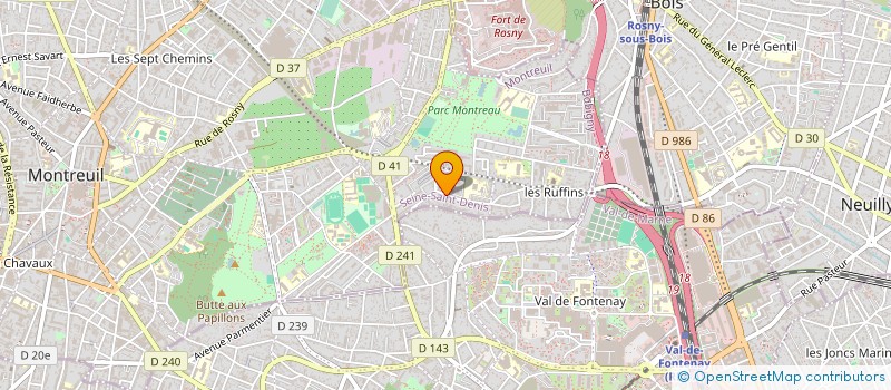 localisation de l'entreprise SCI DES RUFFINS à MONTREUIL