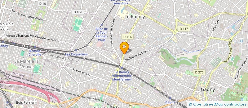 localisation de l'entreprise SCI DES SABLONS DU CHATELET  LE RAINCY