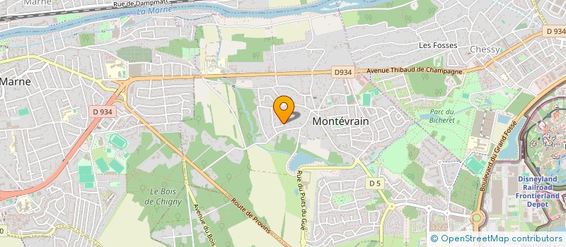 localisation de l'entreprise SCI DES SALETTES  MONTEVRAIN