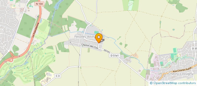 localisation de l'entreprise SCI DES SALLES  FEROLLES-ATTILLY