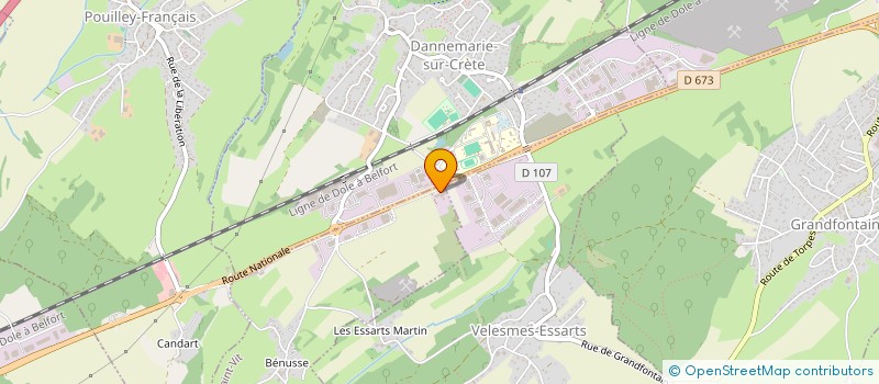 localisation de l'entreprise SCI DES SAPINS  VELESMES-ESSARTS