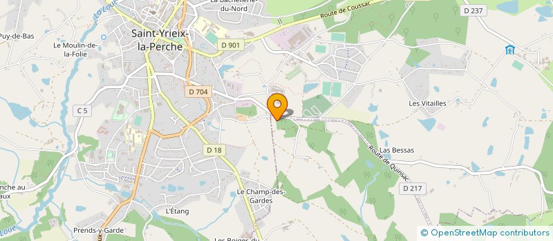 localisation de l'entreprise SCI DES SARTREIX  COUSSAC-BONNEVAL