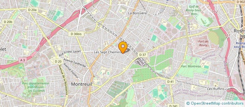 localisation de l'entreprise SCI DES SAUMONARDS à MONTREUIL