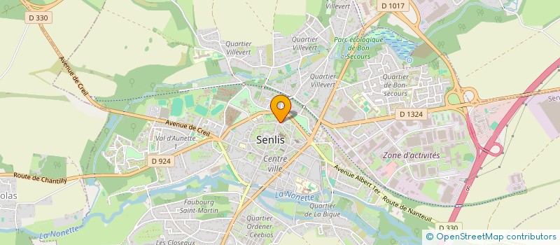 localisation de l'entreprise SCI DES SCEAUX  SENLIS