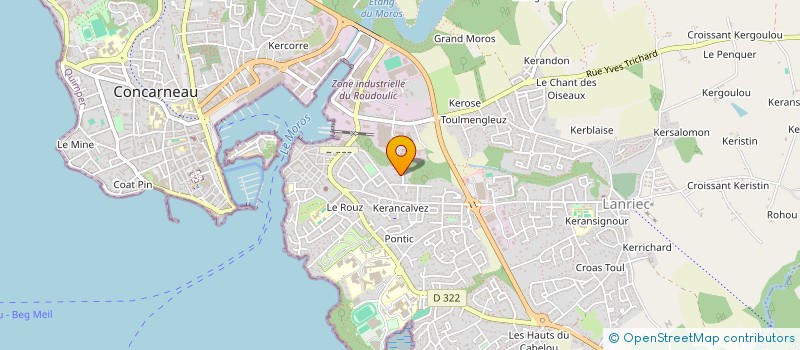 localisation de l'entreprise SCI DES SENNEURS  CONCARNEAU