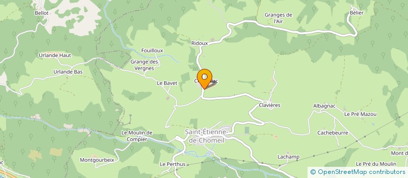localisation de l'entreprise SCI DES SEQUOIAS à SAINT-ETIENNE-DE-CHOMEIL