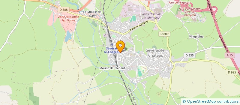 localisation de l'entreprise SCI DES SITTELLES  SEVERAC D'AVEYRON