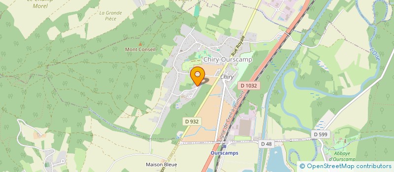 localisation de l'entreprise SCI DES SOURCES  CHIRY-OURSCAMP