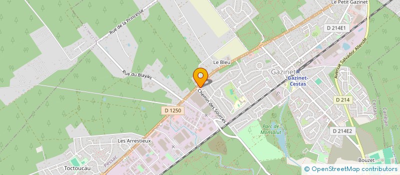 localisation de l'entreprise SCI DES SOURCES  CESTAS