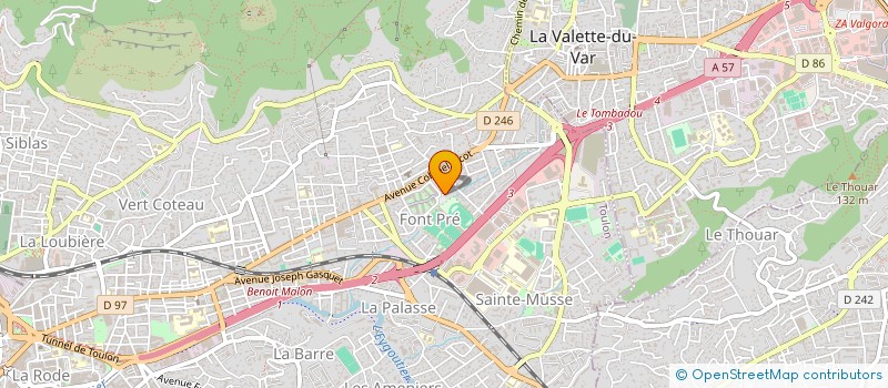 localisation de l'entreprise SCI DES SOURCES  TOULON