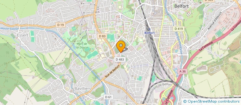 localisation de l'entreprise SCI DES SOURCES  BELFORT