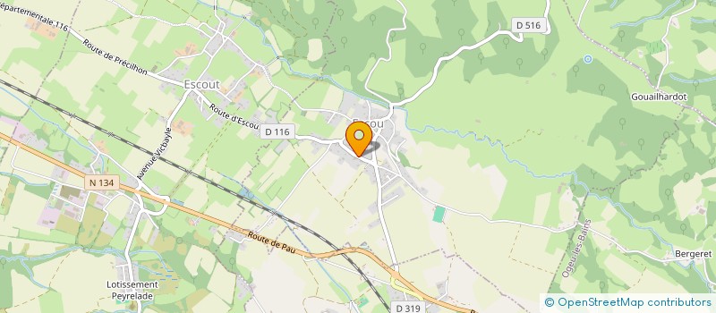 localisation de l'entreprise SCI DES SOURCES  ESCOU