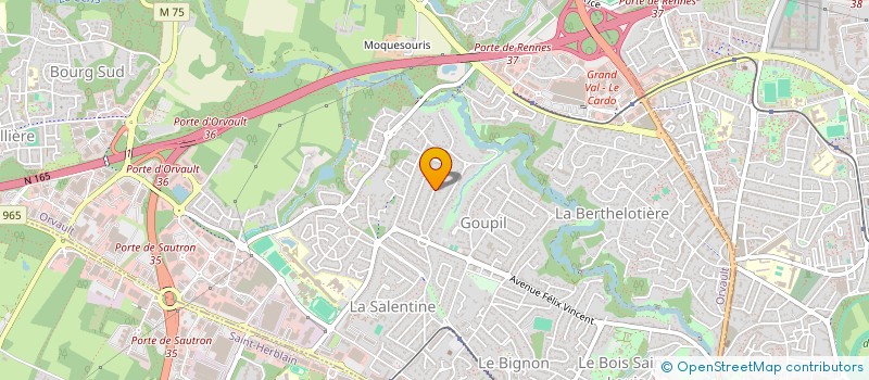 localisation de l'entreprise SCI DES SPORTS  ORVAULT