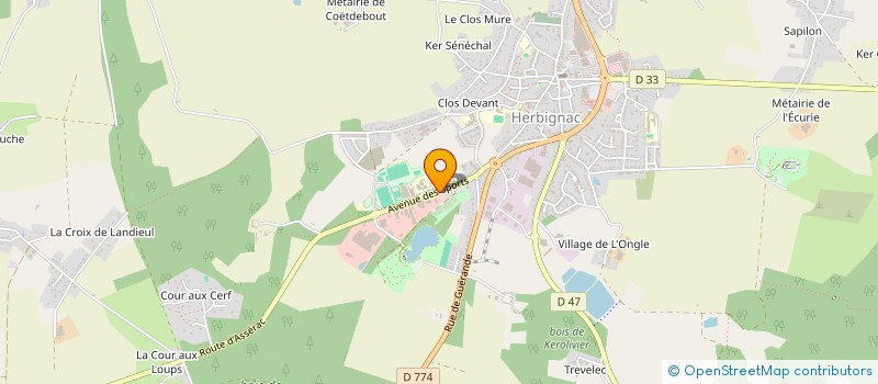 localisation de l'entreprise SCI DES SPORTS à HERBIGNAC