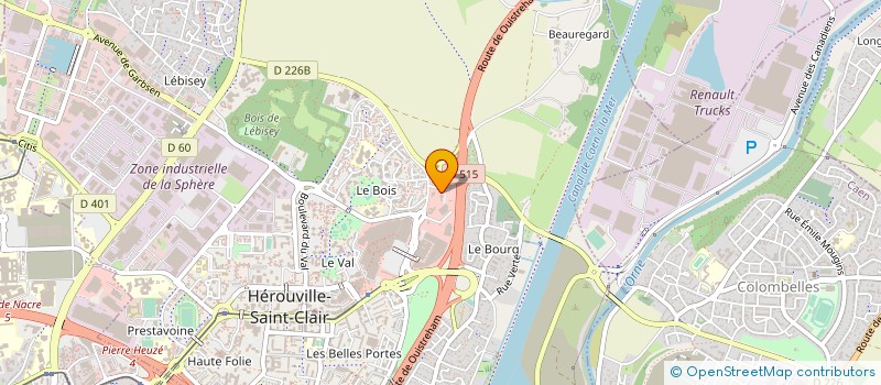 localisation de l'entreprise SCI DES STUDIOS VERTS à HEROUVILLE-SAINT-CLAIR